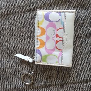 Coach logo keychain wallet